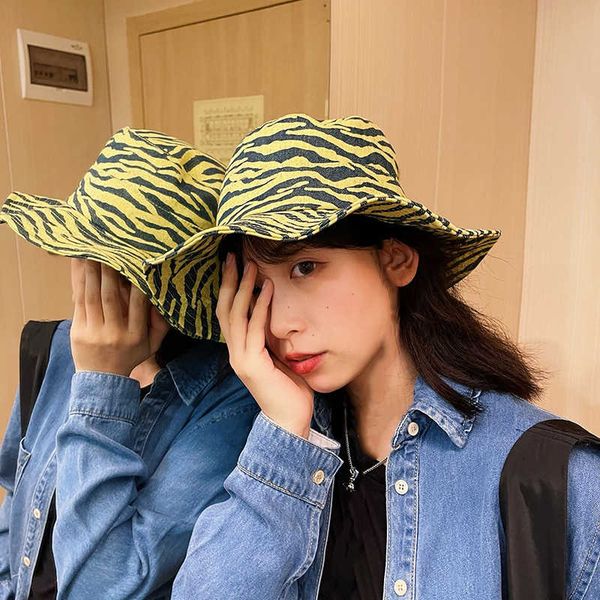 

hat children designer good zebra pattern fisherman's show face small net red basin summer outdoor sunshade