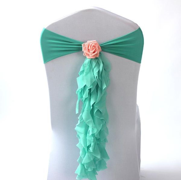 

10pcs wedding chivari chair sash spandex bands stretch lycra snake sashes
