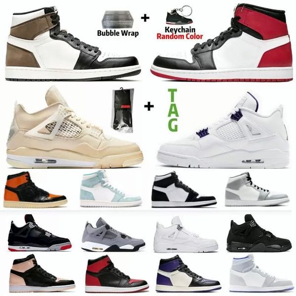 

jumpman 1s 1 sail black cat 4 4s basketball shoes banned men women university blue chicago obsidian unc fearless bloodline sneakers
