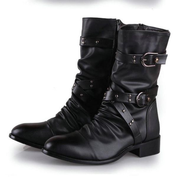

- men's martin genuine leather boots cow latest fashion designs warm comfortable casual style 2 colors, Black