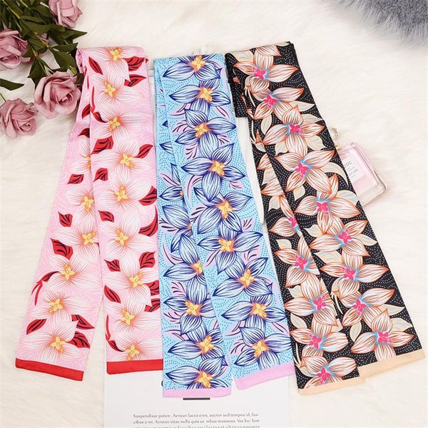 

scarves brand bag scarf twill cloth 100% silk women bandana fashion hair band headwear summer neckerchief girls headscarf, Blue;gray
