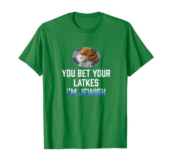 

you bet your latkes i'm jewish - potato pancake food t-shirt, White;black