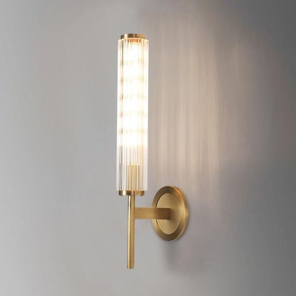 

brass wall light vintage copper lamp luxury living room glass sconce bathroom mirror 220-240v lamps