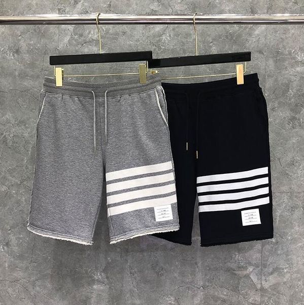 

men's shorts fashion 2021 brand casual men women summer cotton sports trousers keen length striped tasse jogger track pants, White;black