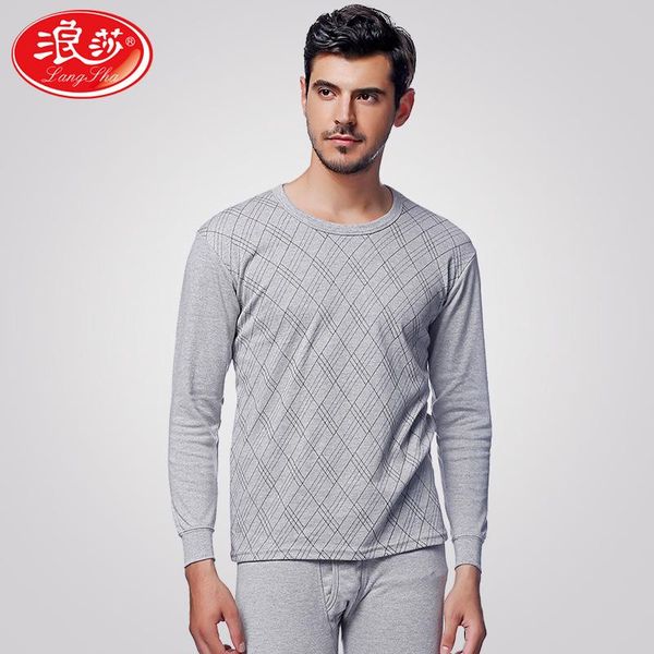 

men's thermal underwear refined cotton jacquard basic thin comfortable suit long johns single layer, Black;white