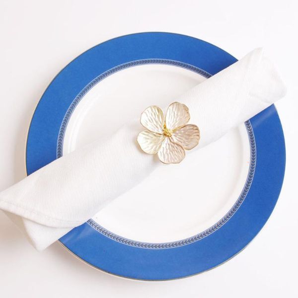 

6pcs plum white oil flower napkin rings chairs buckles wedding event decoration crafts holder handmade party supplies