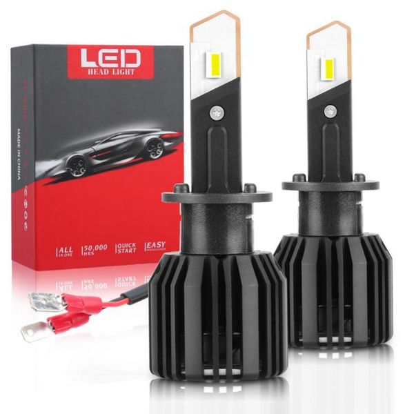 

car headlights h1 6000k 8000lm 50 w led bulb auto fog light lamp headlight bulbs s9led a pair / box