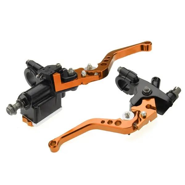 

pair 7/8 motorcycle brake master cylinder clutch reservoir levers universal