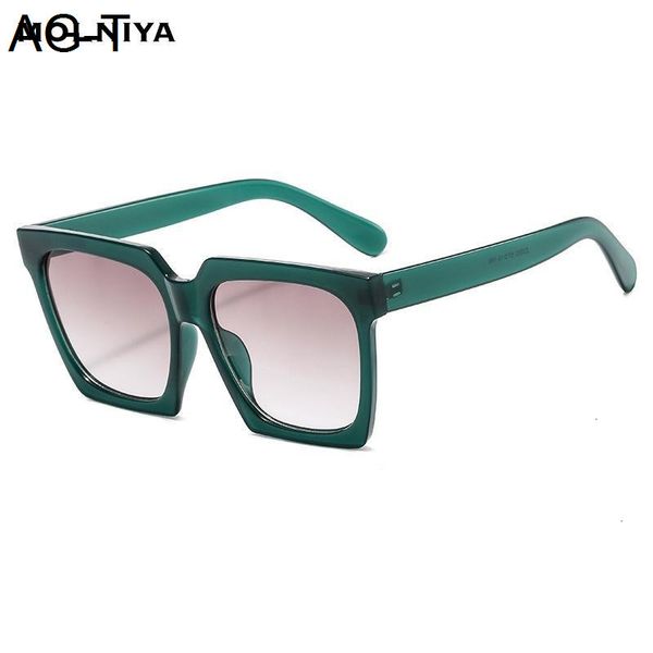 

fashion square sunglasses men women vintage big frame quadrilateral sun glasses gradient eyewear feminino, White;black