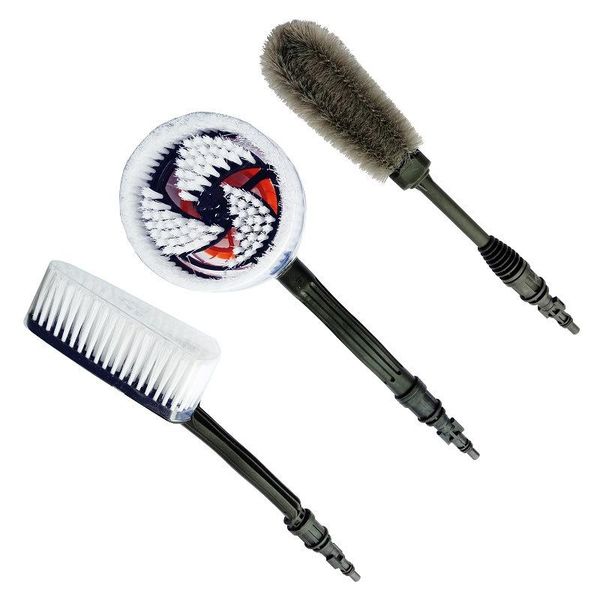 

water gun & snow foam lance high pressure car washer brush for lavor long hair round rotating flow wiping wheel hub