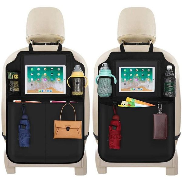 

car organizer universal seat back storage bag kick-proof multi-pocket hanging tablet holder automobiles interior accessory