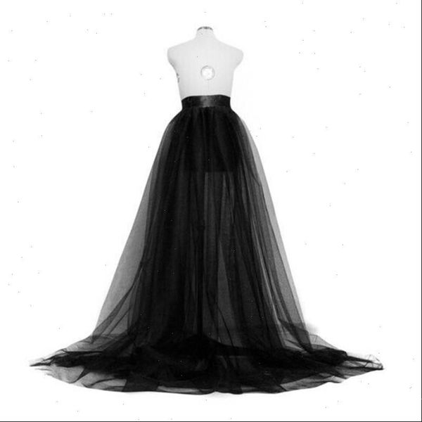 

sale women skirts mesh summer high waist tulle tutu long skirt wedding party prom princess maxi, Black