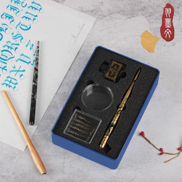 

fountain pens style , gothic parallel calligraphy pen ,dip luxury ink set