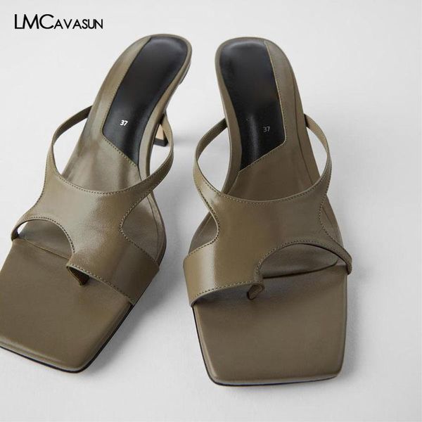 

woman shoes women ins fashion blogger england office lady simple pu leather summer mules high heels slippers, Black
