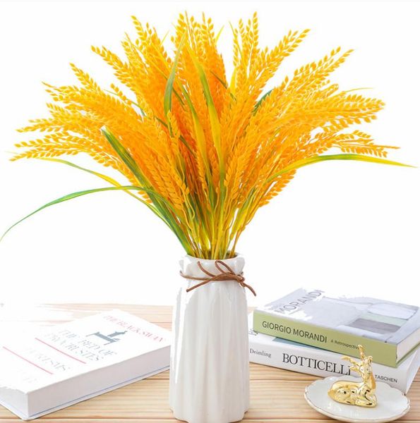 

decorative flowers & wreaths seven-forked five-forked rice decoration simulation flower garden crops placed wedding props pography set wall