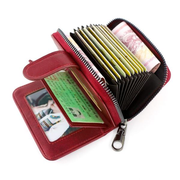 

wallets women men/women black/coffee/green/brown/red male/female purse 14 bits holder wallet short zipper/hasp bag, Red;black