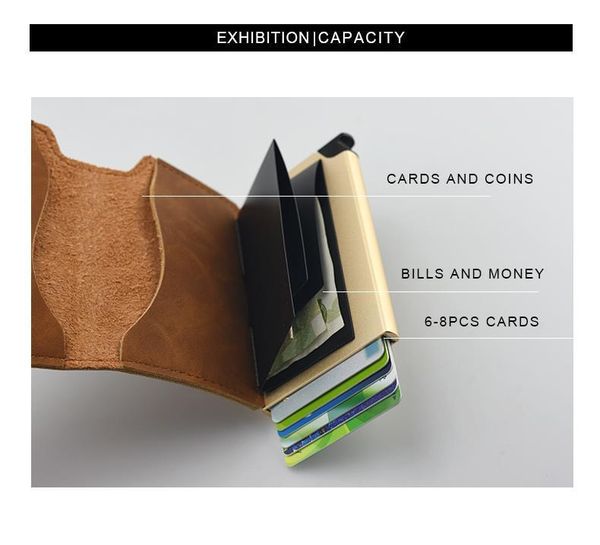 

minimalist anti rfid blocking wallet mens money clip slim mini, Red;black