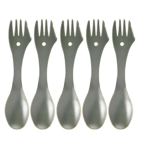 

5pcs novel cooking utensils travel cutlery eco-friendly spoon forks durable spork for camping hiking chopsticks