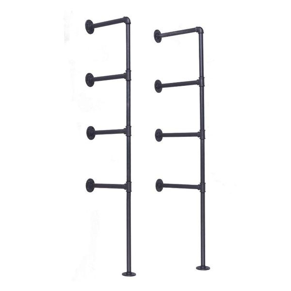 

hooks & rails retro shelf industrial furniture wall bracket hanging storage shelves iron pipe black diy organizer bookshelf
