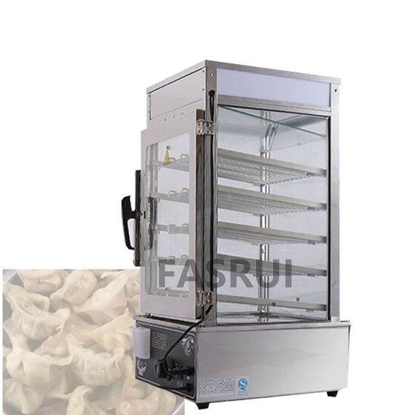 

1.2kw 5 layer electric food steamer machine commercial steamed stuffed bun steam maker stainless steel food warmer cabinet