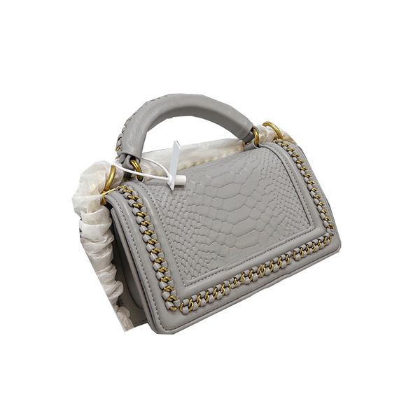 

classic mini flap square boy bags calfskin genuine leather adjustable shoulder strap cross body purse serpentine snake skin brave handle tot