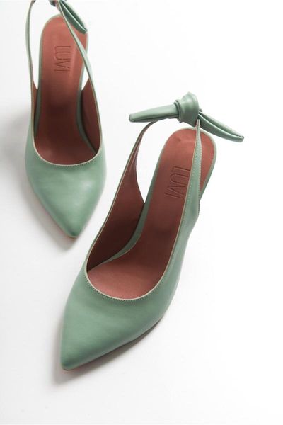 

sandals women's water green skin heels 601, Black