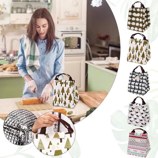 

storage bags lunch bag insulation portable box convenient aluminum foil student work home