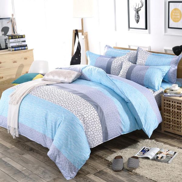 

bedding sets marbling print kid boy girl gray duvet cover child bed sheets and pillowcases comforter set