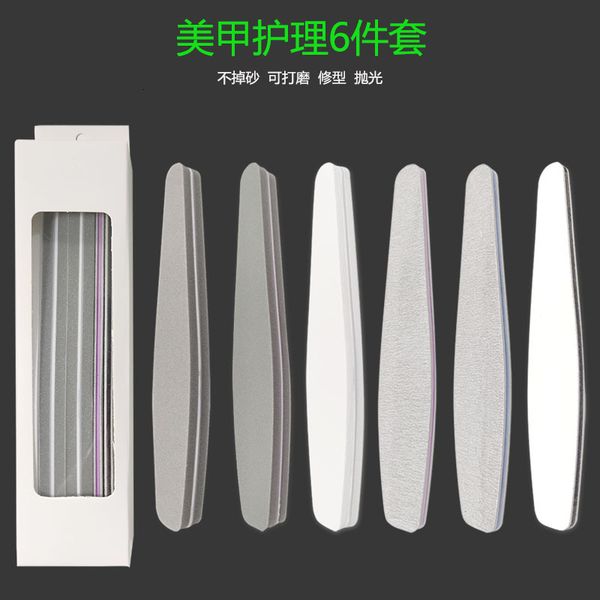 

tool set sandpaper manicure sponge polishing block nail six piece decoration file