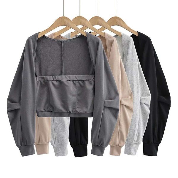 

fashion autumn street trendsetter sweater women's pullover square neck loose, Black