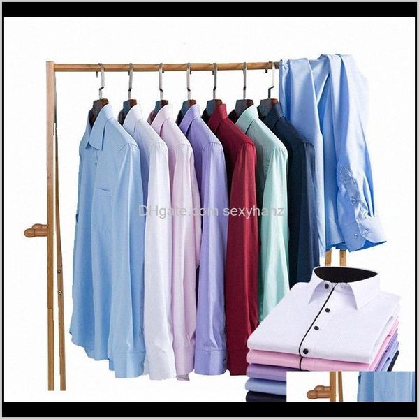 

shirts mens clothing apparel drop delivery 2021 zogaa fashion men solid color shirt long sleeves dress for 14 colors plus size s-3xl bisi# 1, White;black
