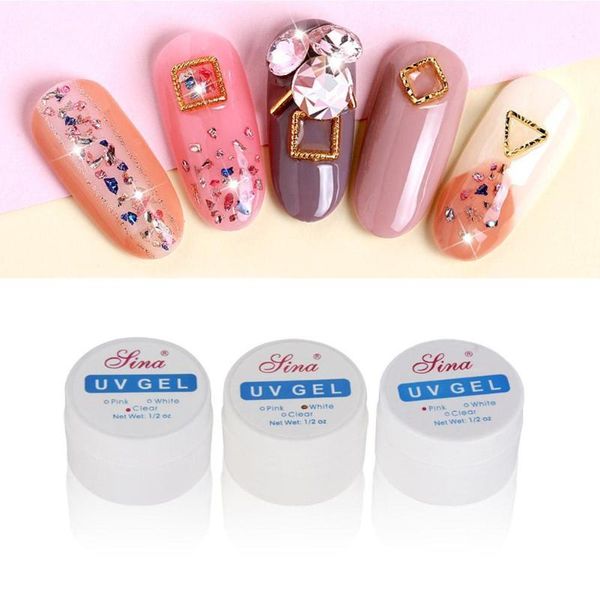 

nail art kits clear white salon strong uv gel builder glue manicure diy k8p6