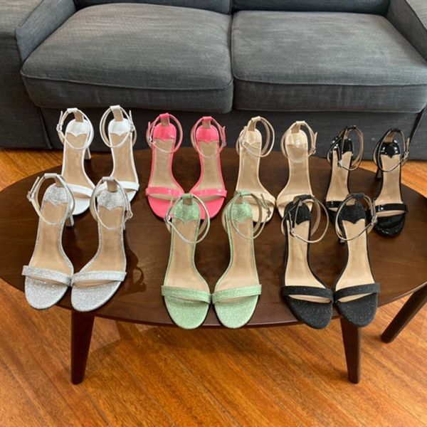 

women's genuine leather pumps brand sandals classic buckle strap ladies fashion plus size 34-41, Black