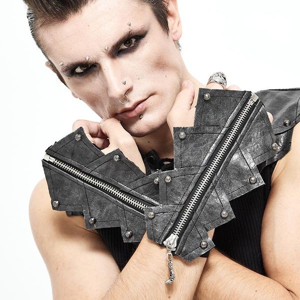 

hats, scarves & gloves sets steampunk gothic style personality fashion decoration street trend tough guy open bandage, Blue;gray