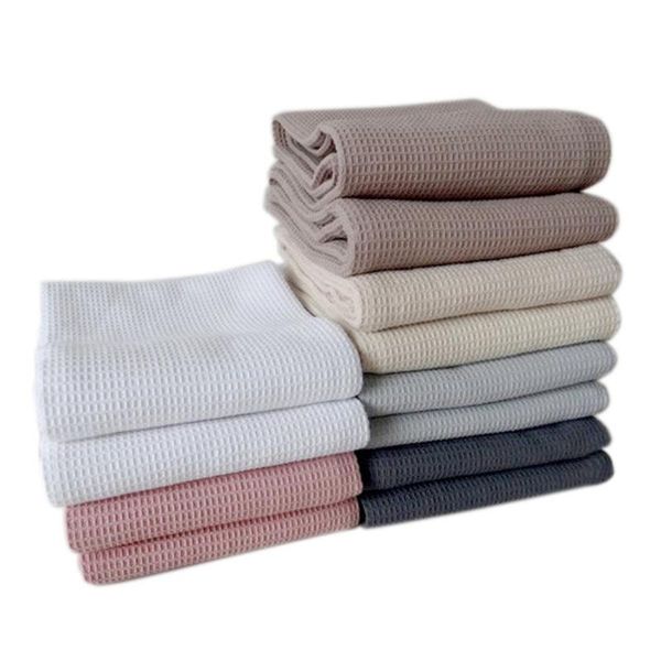 

pieces waffle weave cotton kitchen towel,45x65cm large dinner plate hand towel,cloth napkins,ultra soft absorbent dish rags table napkin