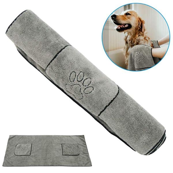

pets dog bath towels perros for dogs cat puppy microfiber super absorbent pet drying towel blanket with pocket cleaning supply grooming