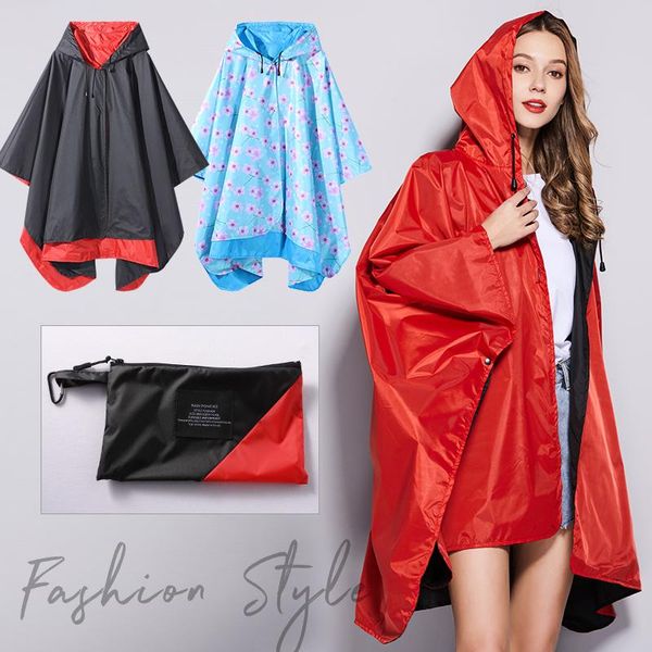 

raincoats fashion rain cover double-decker men's and women's cloaks with long raincoat women windbreaker lovers coat loose size