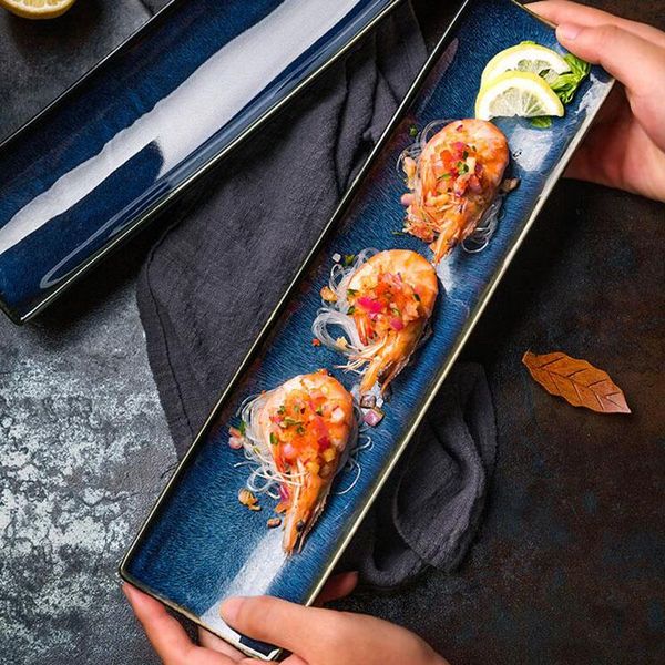 

dishes & plates kinglang japanese long strip sushi plate speciality restaurant ceramic dish dessert