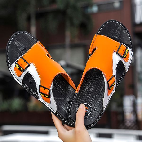 

the new beach slipper summer soft sole slides mens badslippers light outdoor flip flops easy to clean fashion youth trend, Black
