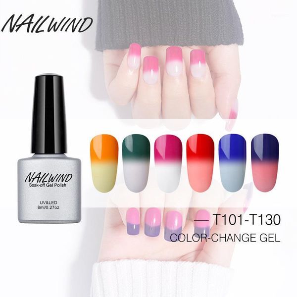 

pc temperature color changing uv led nail polish gel long lasting nails tint diy art tools1