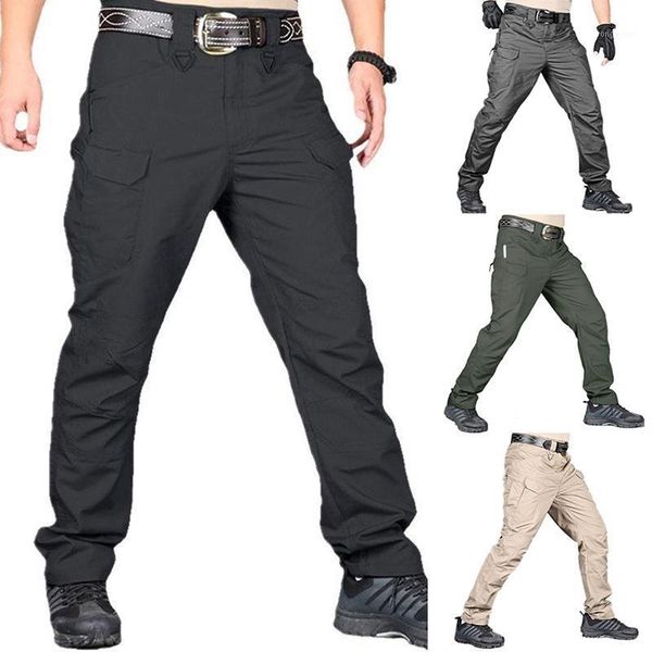 

men's pants spring and autumn outdoor cargo tactical large size leisure loose trend waterproof wear-resistant long, Black