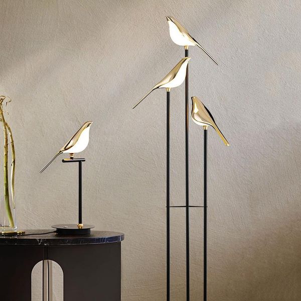 

floor lamps nordic magpie creative bird led corner lamp balcony living room standing art design bedroom bedside light ledlamp