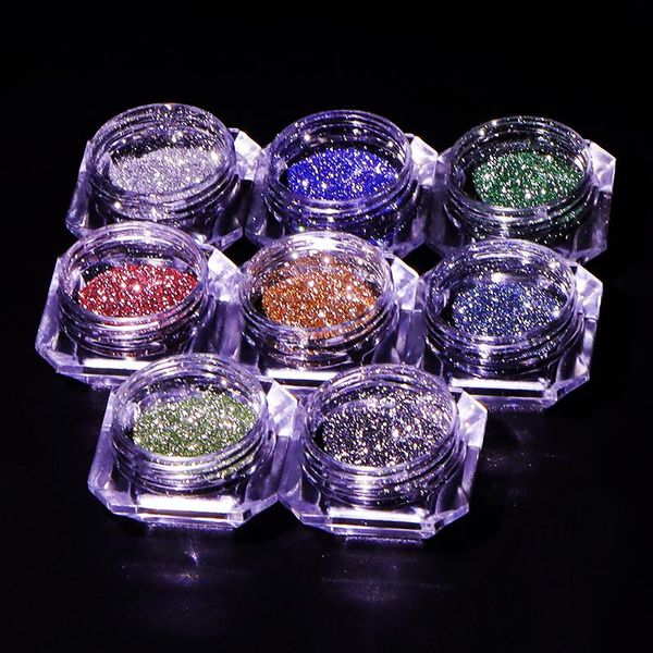 

nail glitter eight kinds of aluminum foil color beautiful nails flash powder design art decoration, Silver;gold