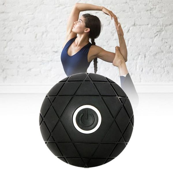 

yoga balls 800mah waterproof electric massage ball vibrating usb rechargeable roller training fitness foam