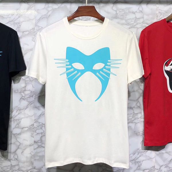 

mens stylist t shirt men women mask summer t shirt hip hop black white short sleeve s-2xl, White;black