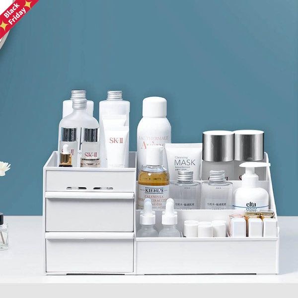 

1pclarge capacity cosmetic storage box makeup drawer organizer jewelry nail polish container desksundries boxes & bins