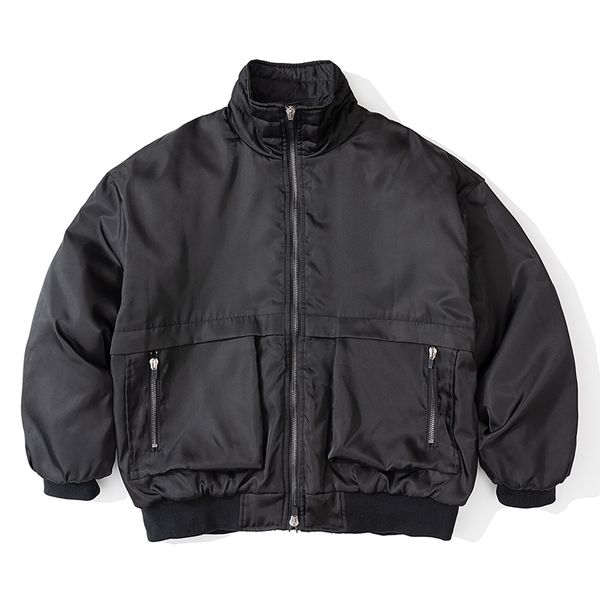 

2021 usa winter warm coach zipper bomber ma1 jacket cool men outdoor windbreaker casual outwear women thick coat, Black;brown