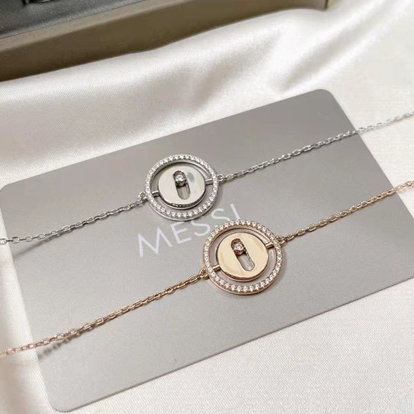 

sliding bracelet original design 925 sterling silver fashion luxury ladies christmas gift, Golden;silver