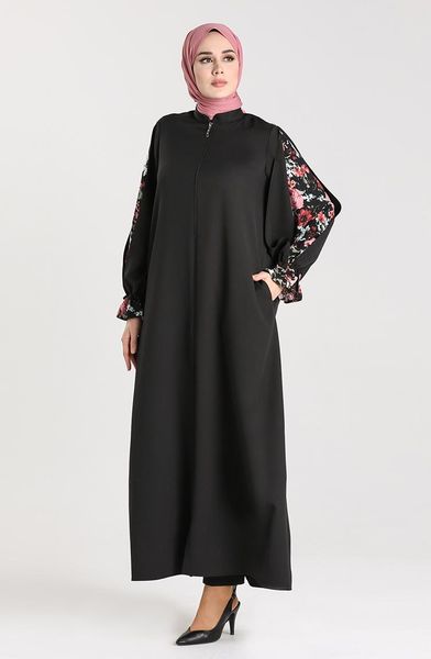 

minahill garni plain abaya 6203-01 black ethnic clothing, Red