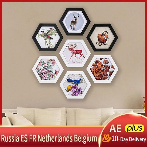 

hexagon po frame wall home art picture holder wedding mounted decor gift frames